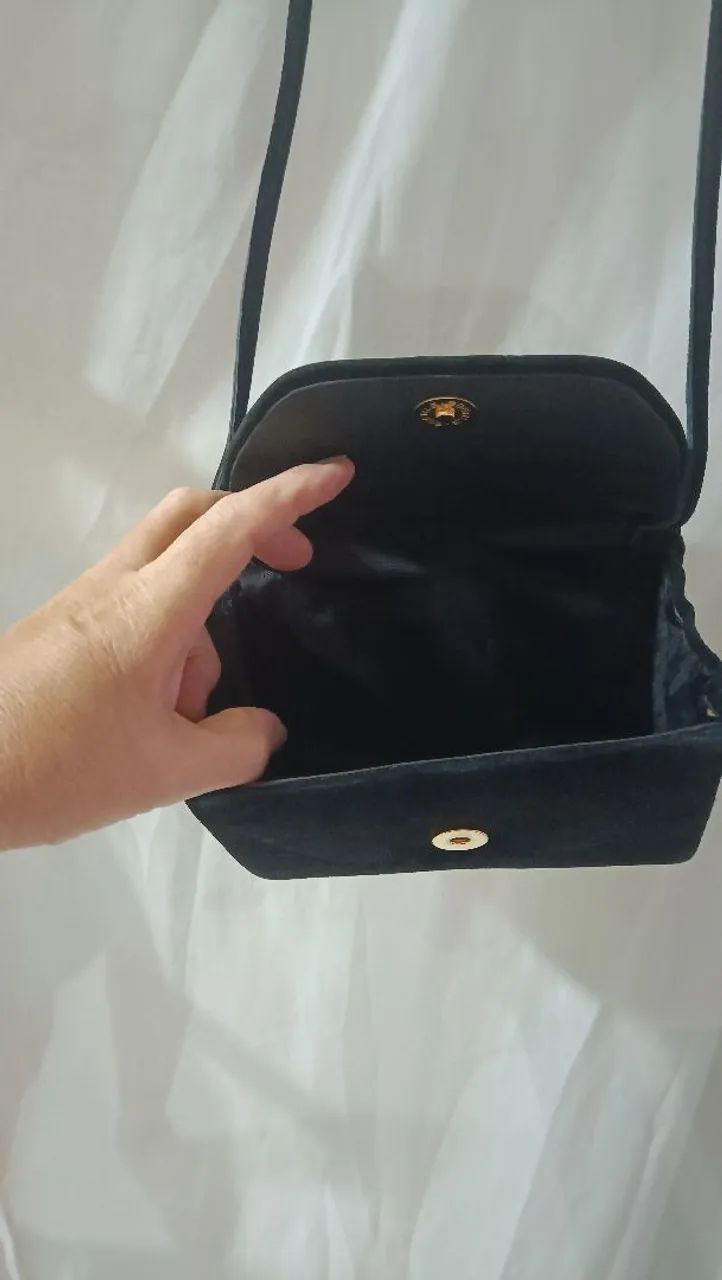Bolsa de festa camurça preto  - Foto 2