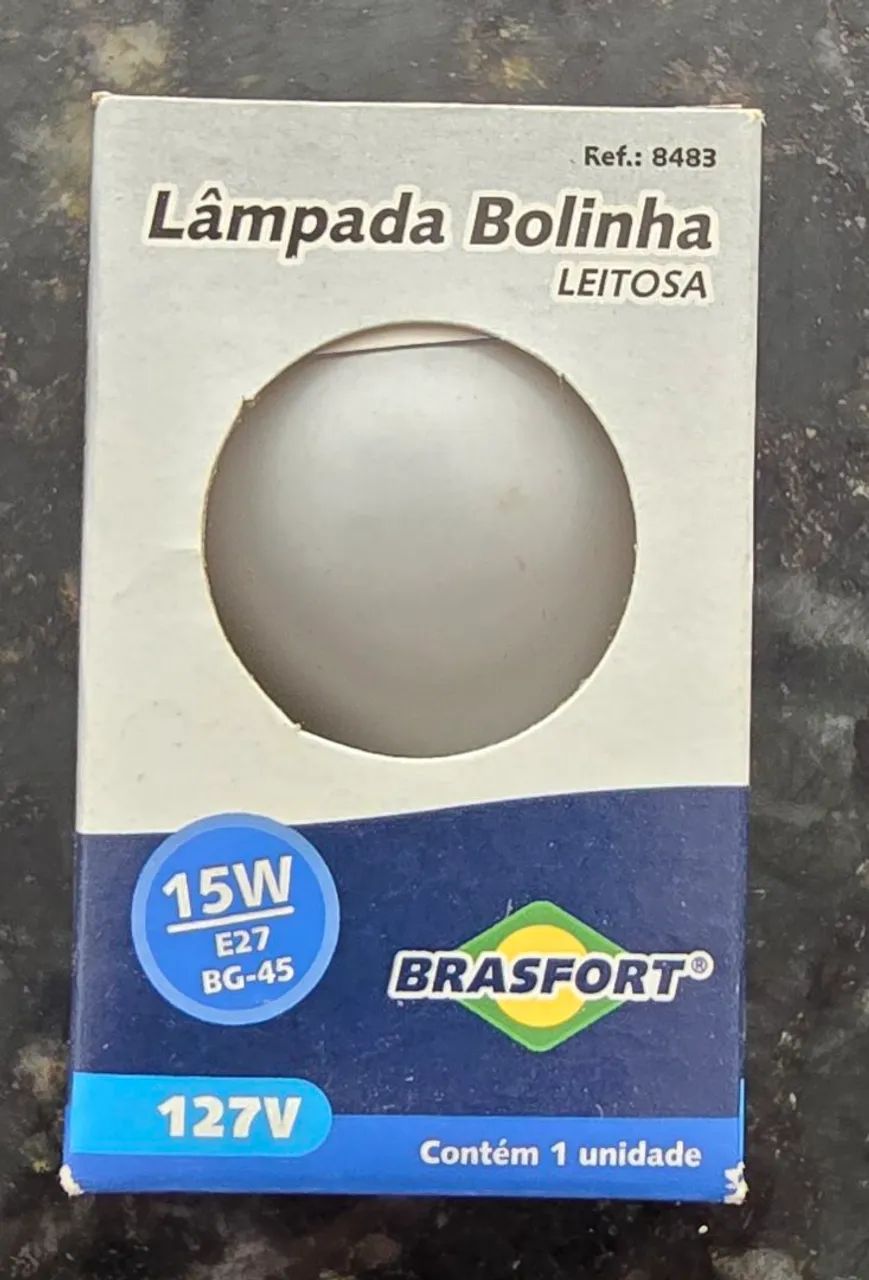 Lâmpada Bolinha Leitosa 15W