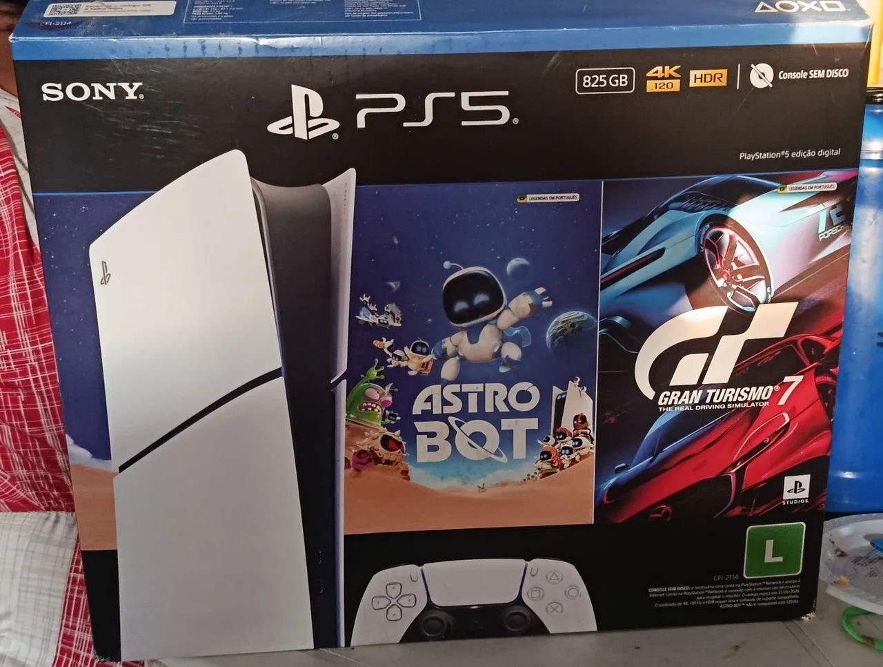 ( Console sem disco) PS5 825 GB 4K 120 HDR 