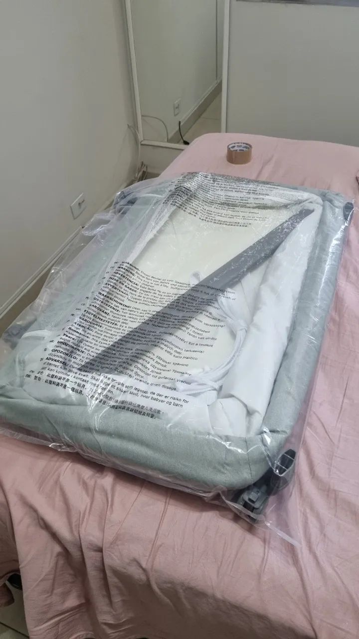 Berço Co-bed Pluggy Cosco- Cinza Claro usado - Foto 4