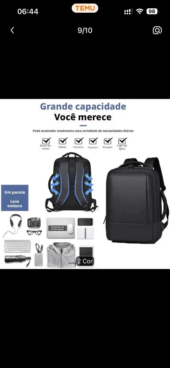 Mochila Nova Top e de excelente qualidade