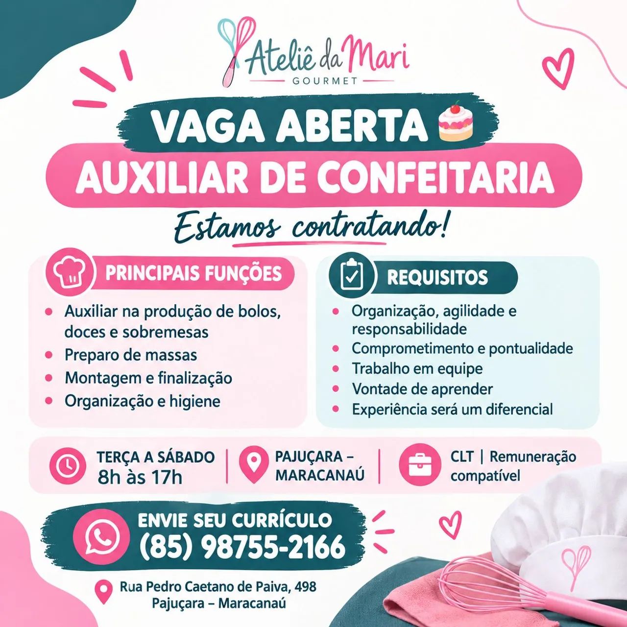 Auxiliar de Confeitaria