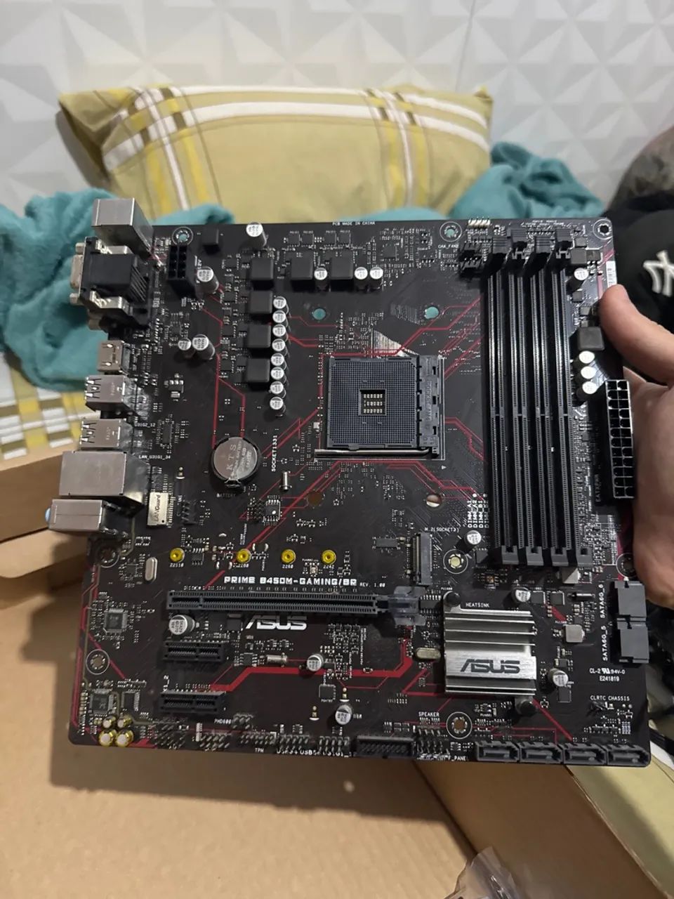 Placa-mãe ASUS Prime B450M-Gaming/BR AM4 - Funcionando Perfeitamente - Foto 2