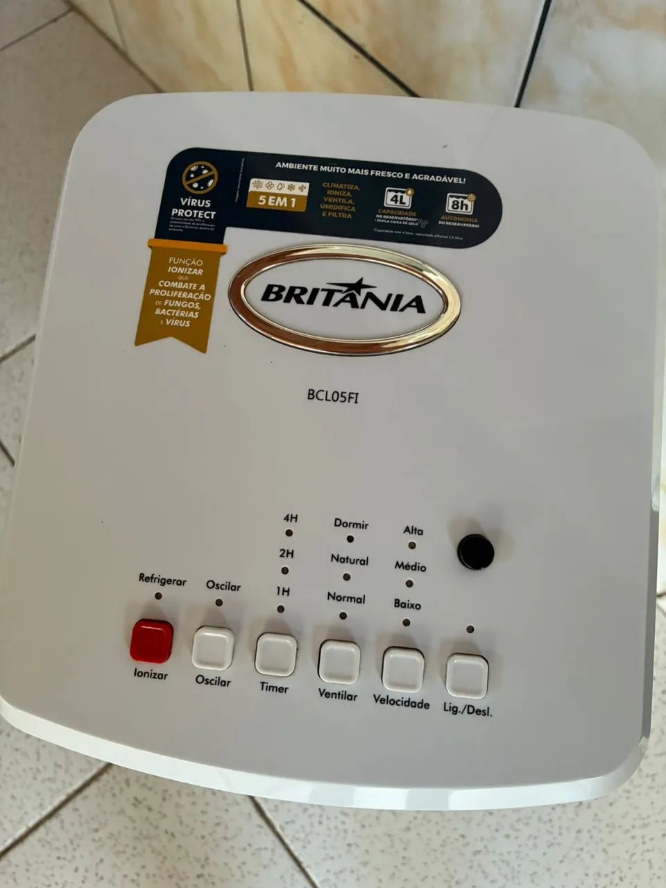 Climatizador De Ar Britânia Bcl05fi 4 Em 1 3,2l Cor Branco