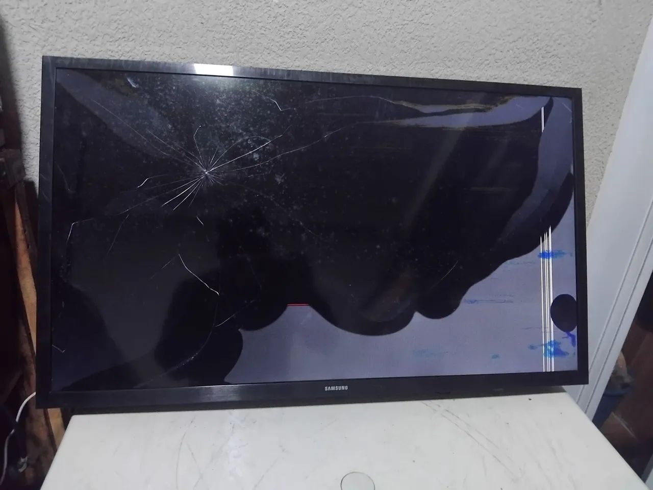 Tv 32 smart samsung tela quebrada tv para peças 