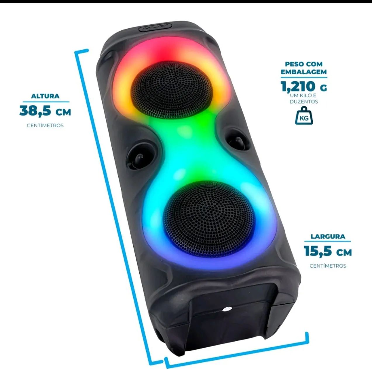 Caixa bluetooth RGB 