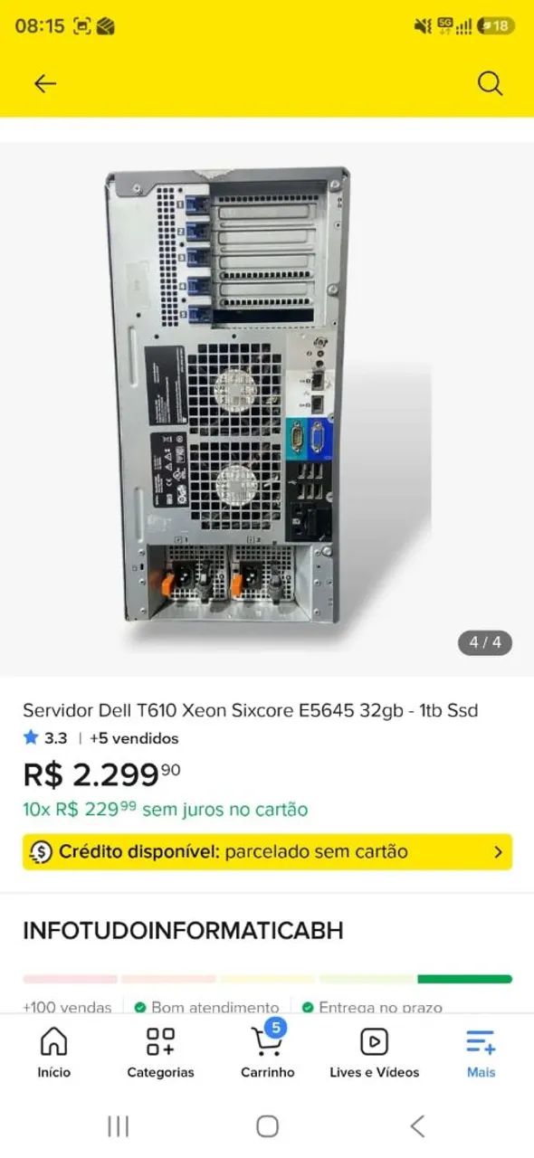 Servidor Dell T610 Xeon Sixcore E5645 32 Gb - Foto 2
