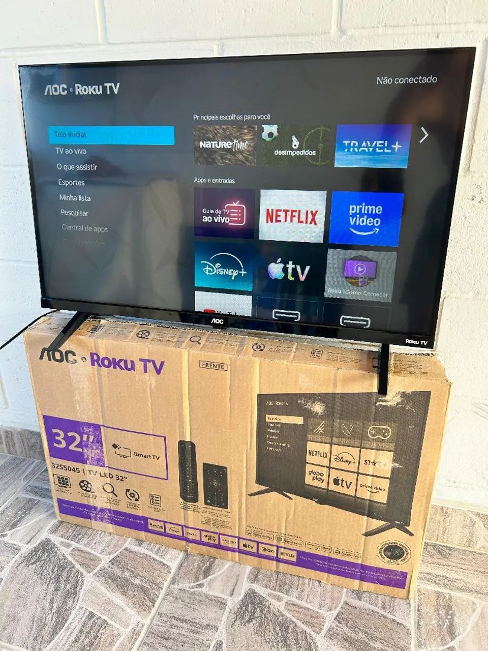 TV SMART AOC 32 POLEGADAS Roku FullHD 