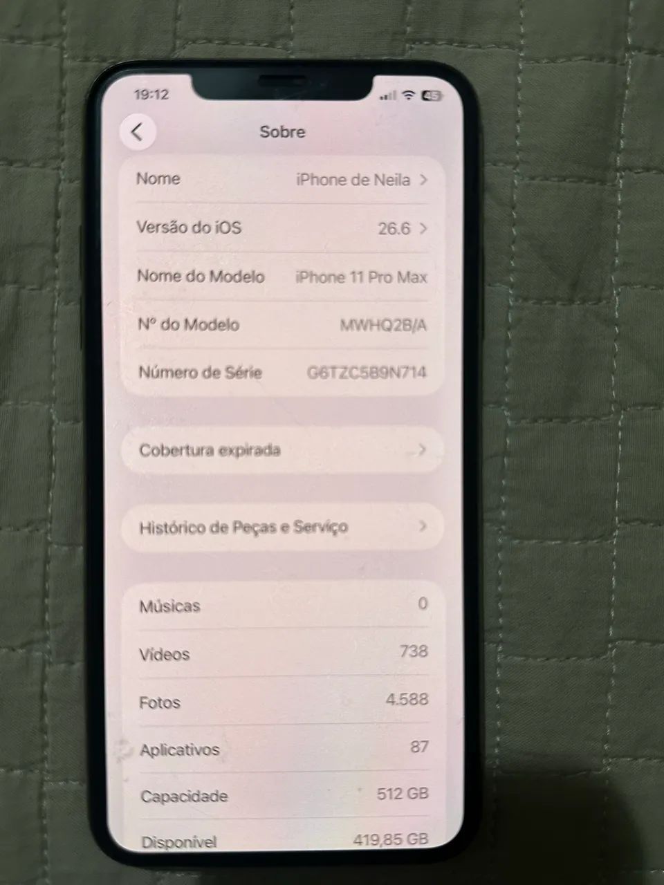iPhone 11 Pro Max 512GB Super Novo