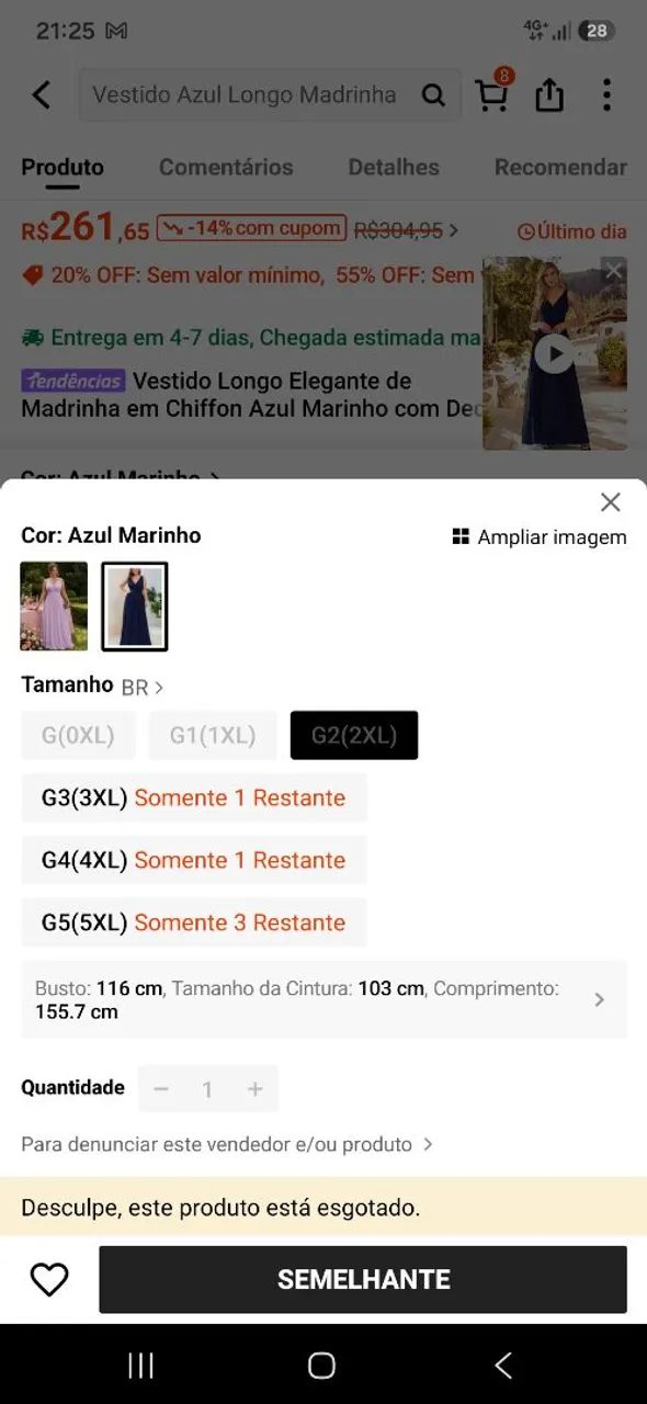Vestido de festa Plus Size - Foto 3