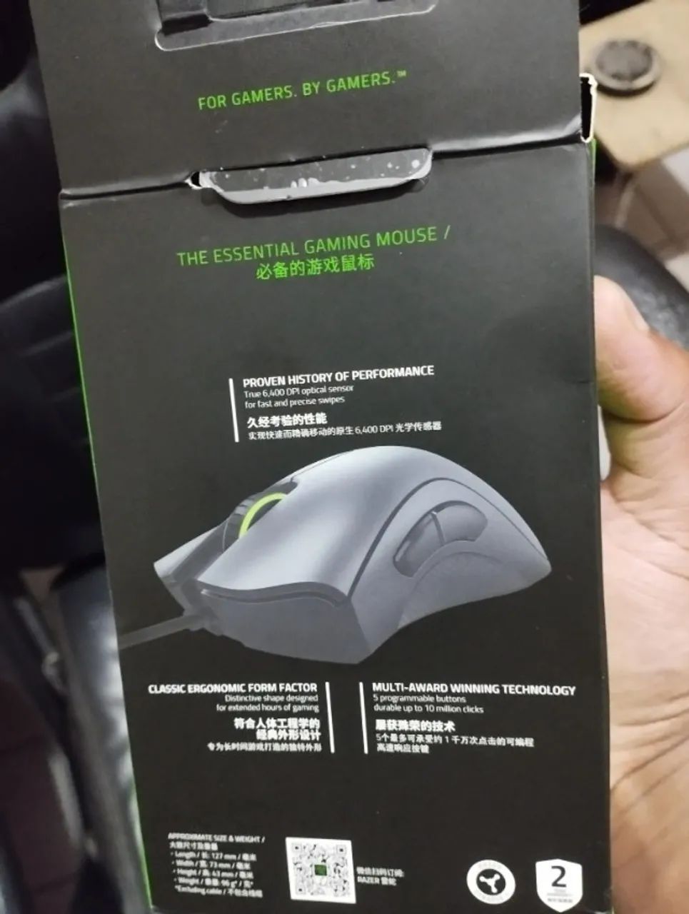 Mouse Gamer Razer Deathadder Essential, Com Fio, 6400 DPI, 5 Botões, Preto - Foto 4