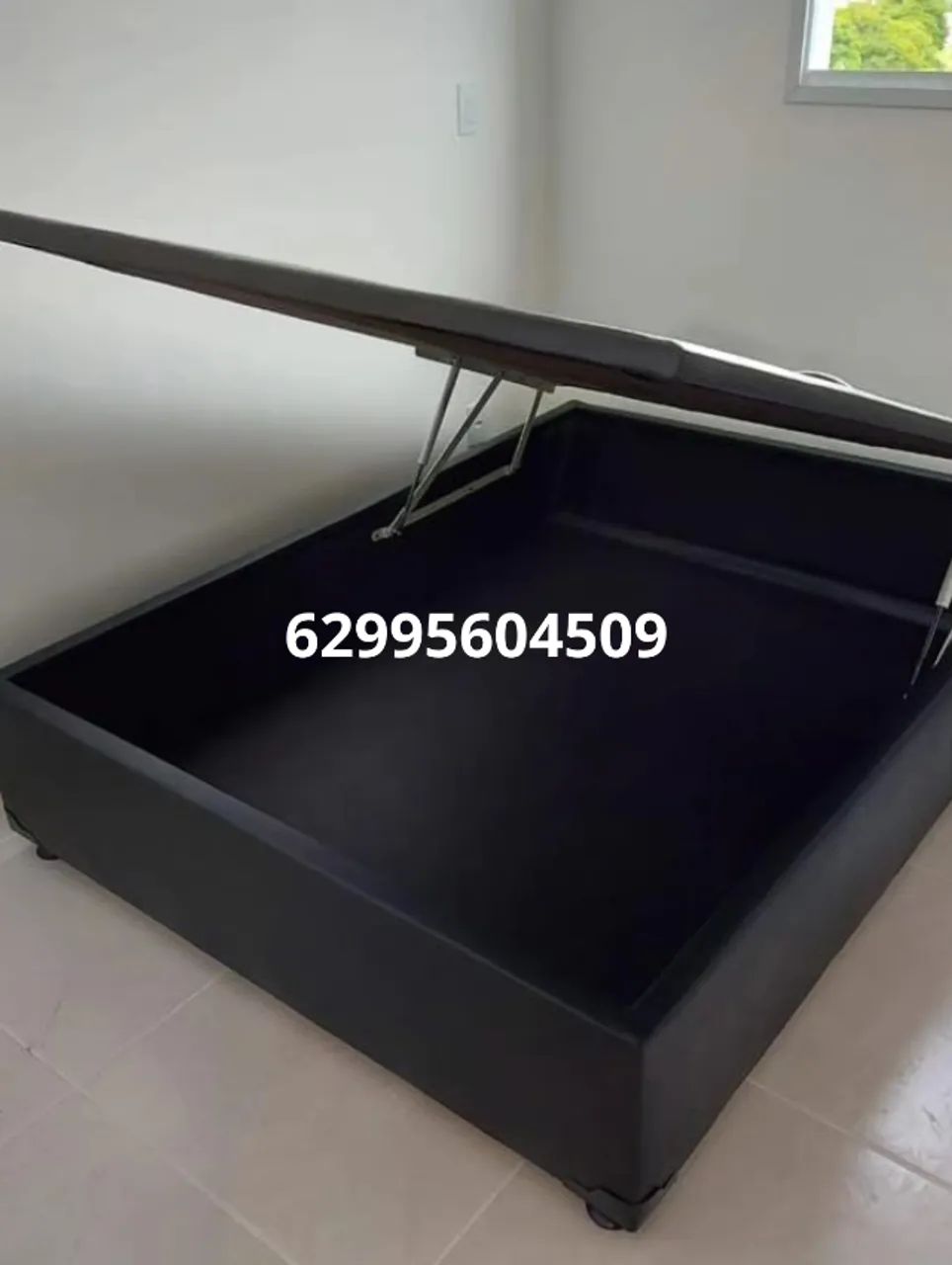 Cama box Baú Casal inteiro feito na madeira  - Foto 2