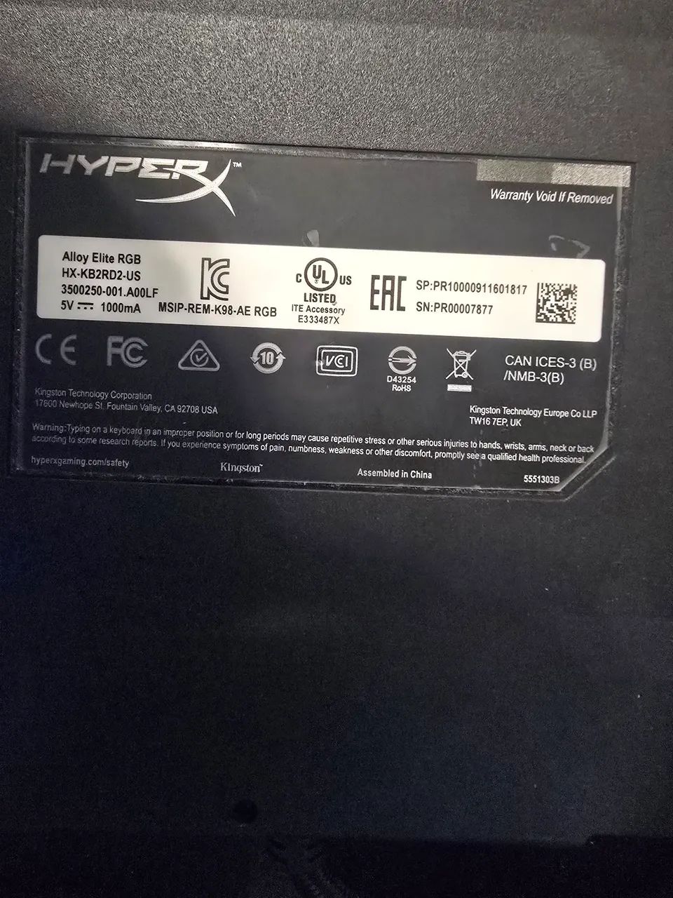 Teclado Gamer HyperX Alloy Elite RGB Keys Pudding - Foto 3