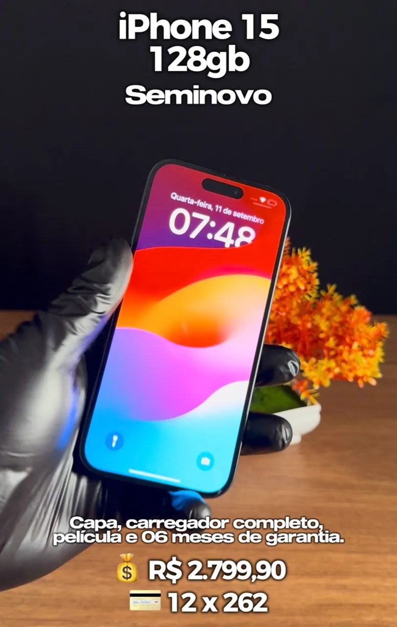 iPhone 15 - 128gb SEMINOVO