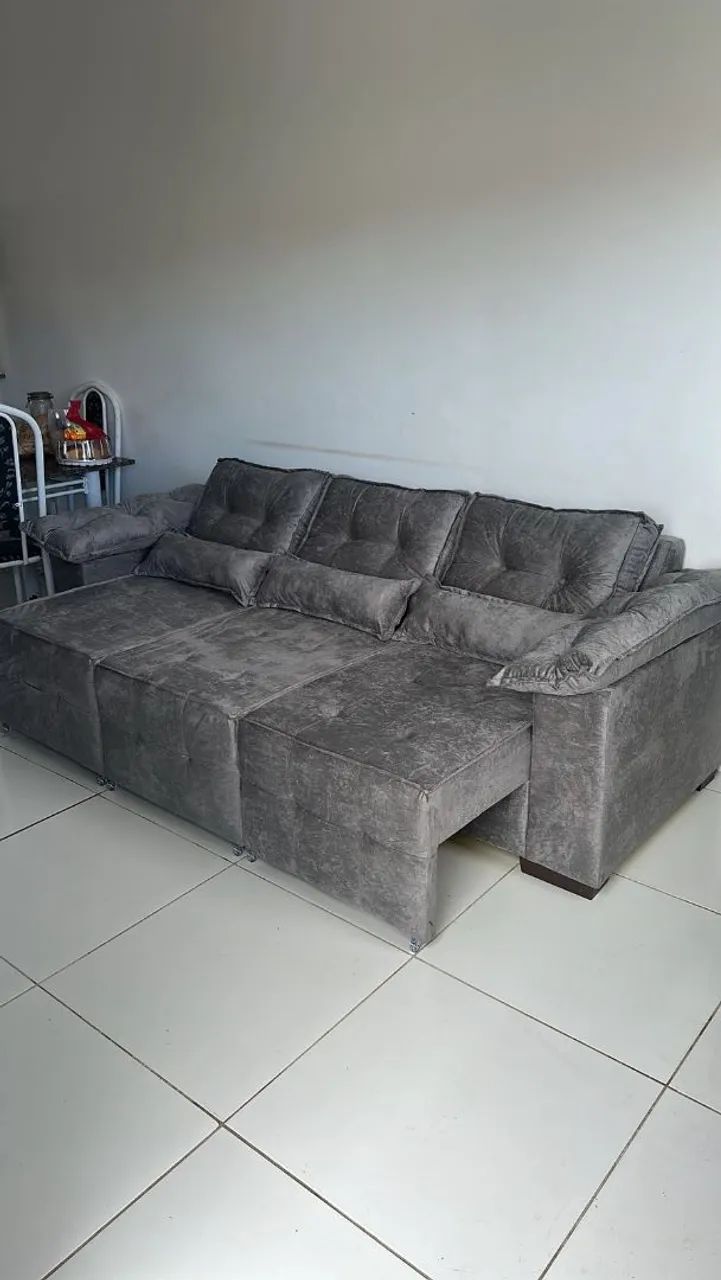 Sofá retrátil 2,50m pronta entrega, contato 98- * 