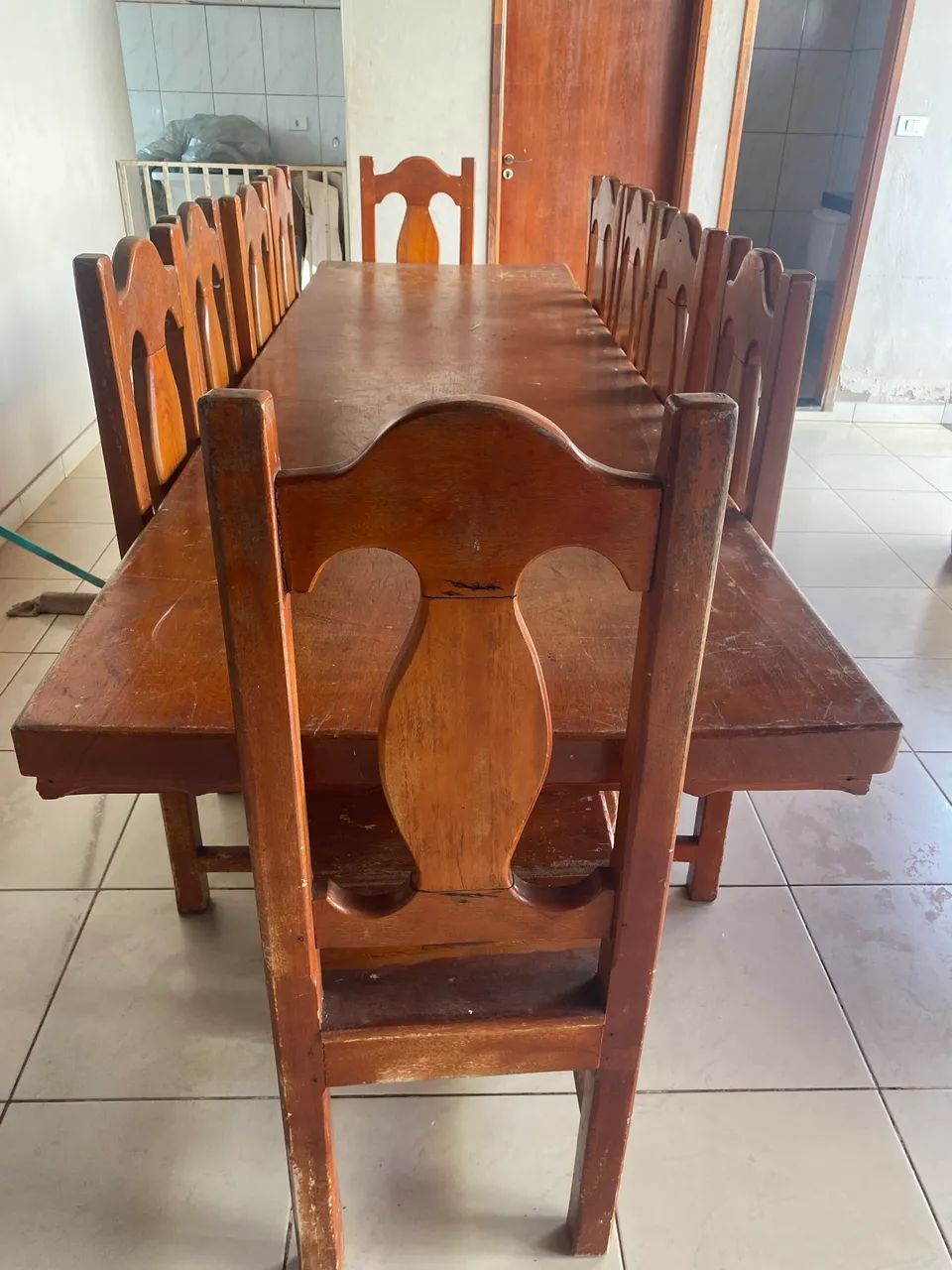 Jogo de mesa de madeira - Foto 4