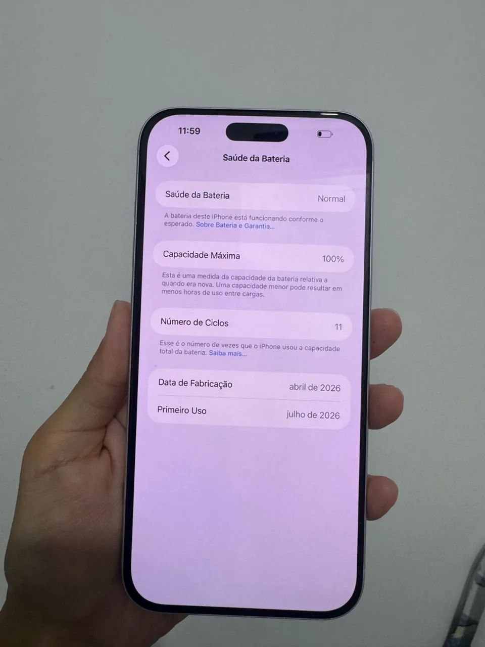 iPhone 17 Pro Max 256GB - branco bateria100% - Foto 3