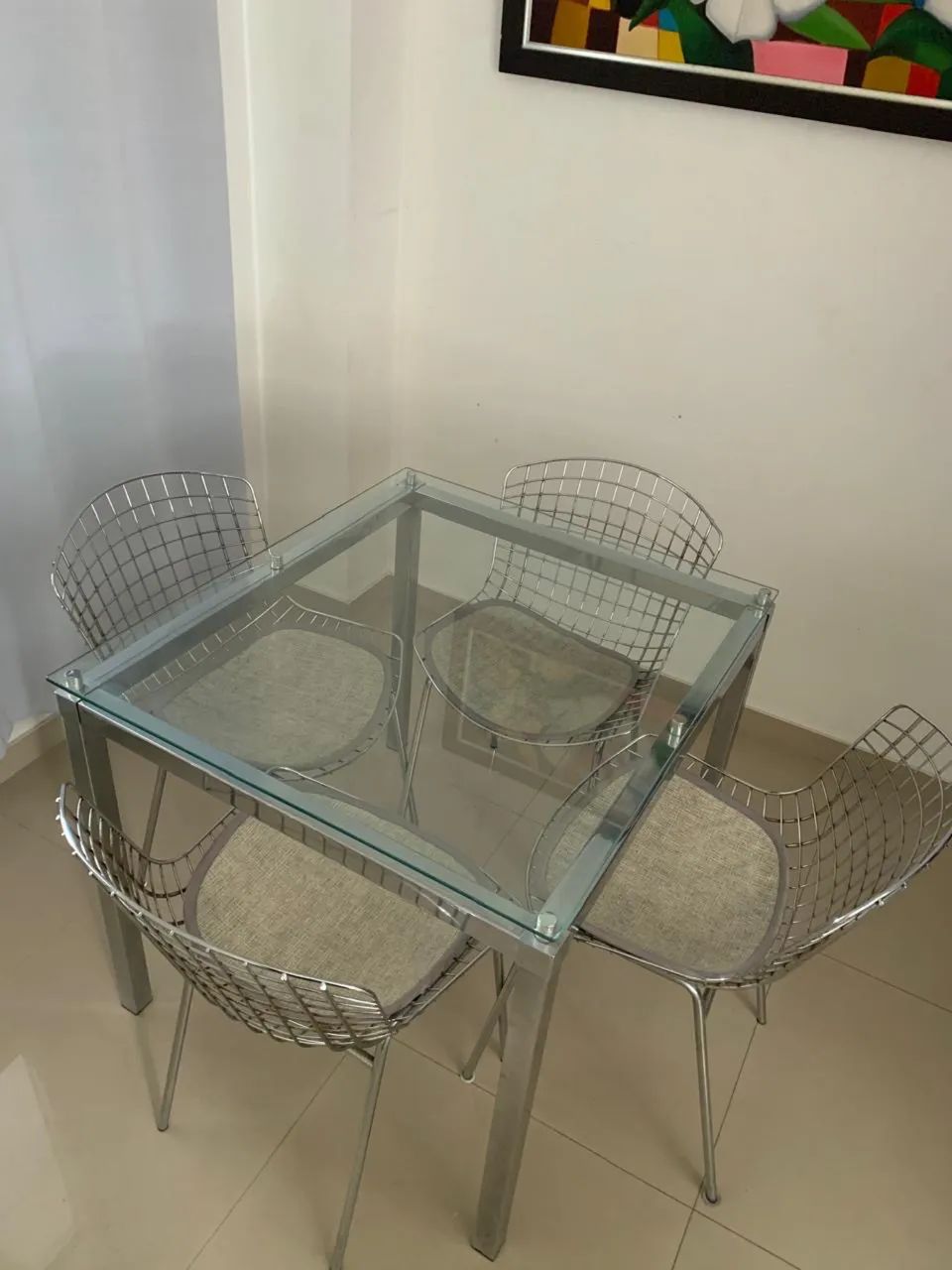 Mesa Vidro com 4 cadeiras - Foto 2