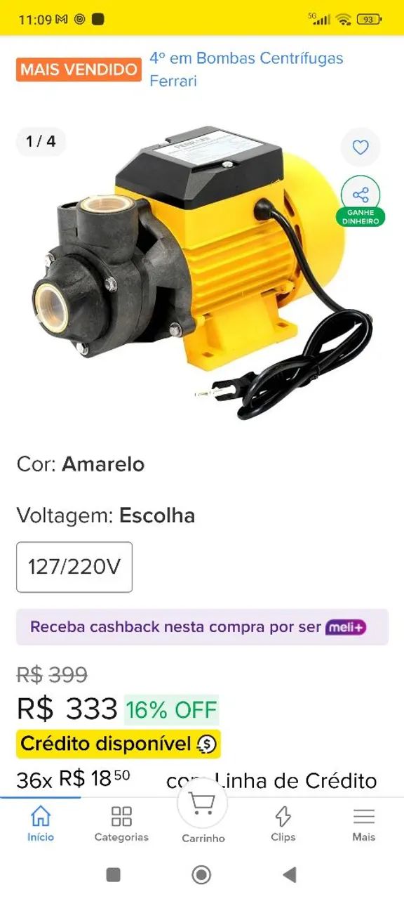 Bomba d'água periférica FERRARI  - Foto 2