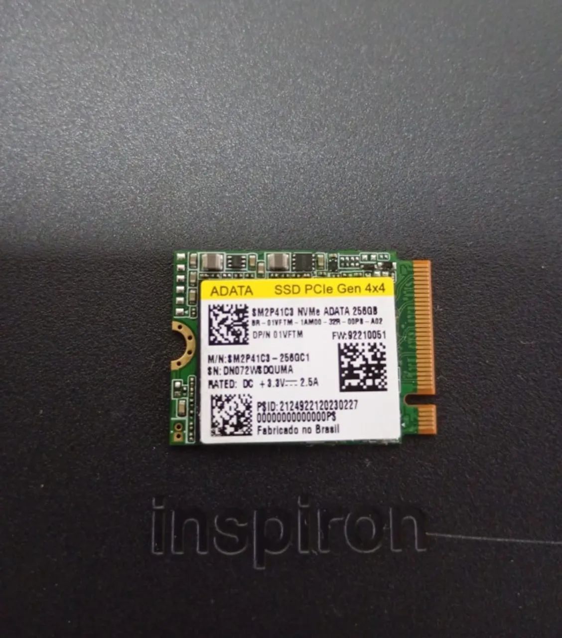 NVMe 256GB Original Adata testado e funcionando - Foto 4