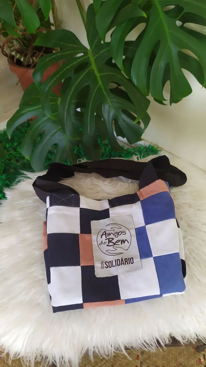 Bolsa em tecido de retalhos  - Foto 4