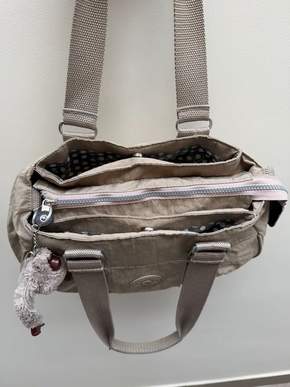 Bolsa Kipling ORIGINAL bege - Foto 4