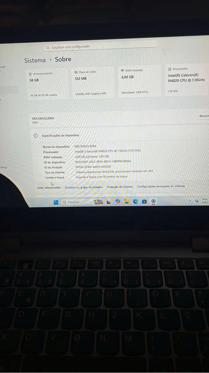 Notebook Lenovo