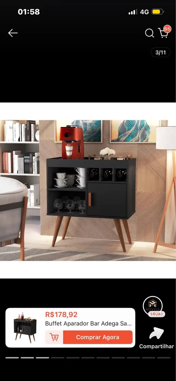 Armário buffet/ bar 65204502011011120