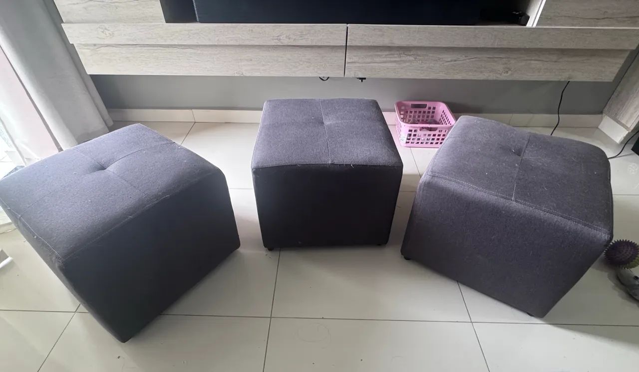 Trio Puff quadrado 