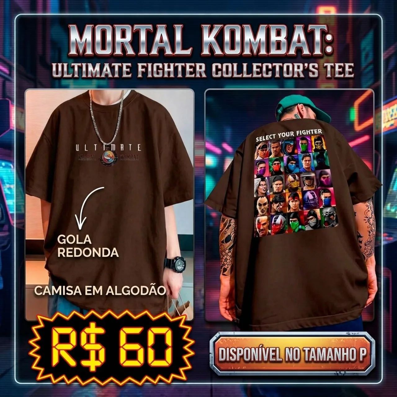 Camisa Mortal Kombat 3 MK3 - Foto 3