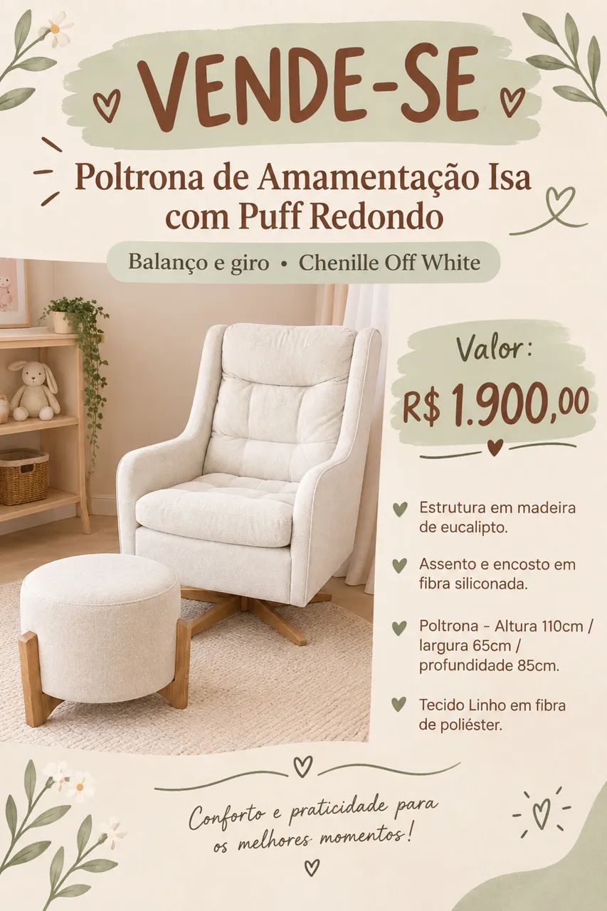 Poltrona de amamentação 