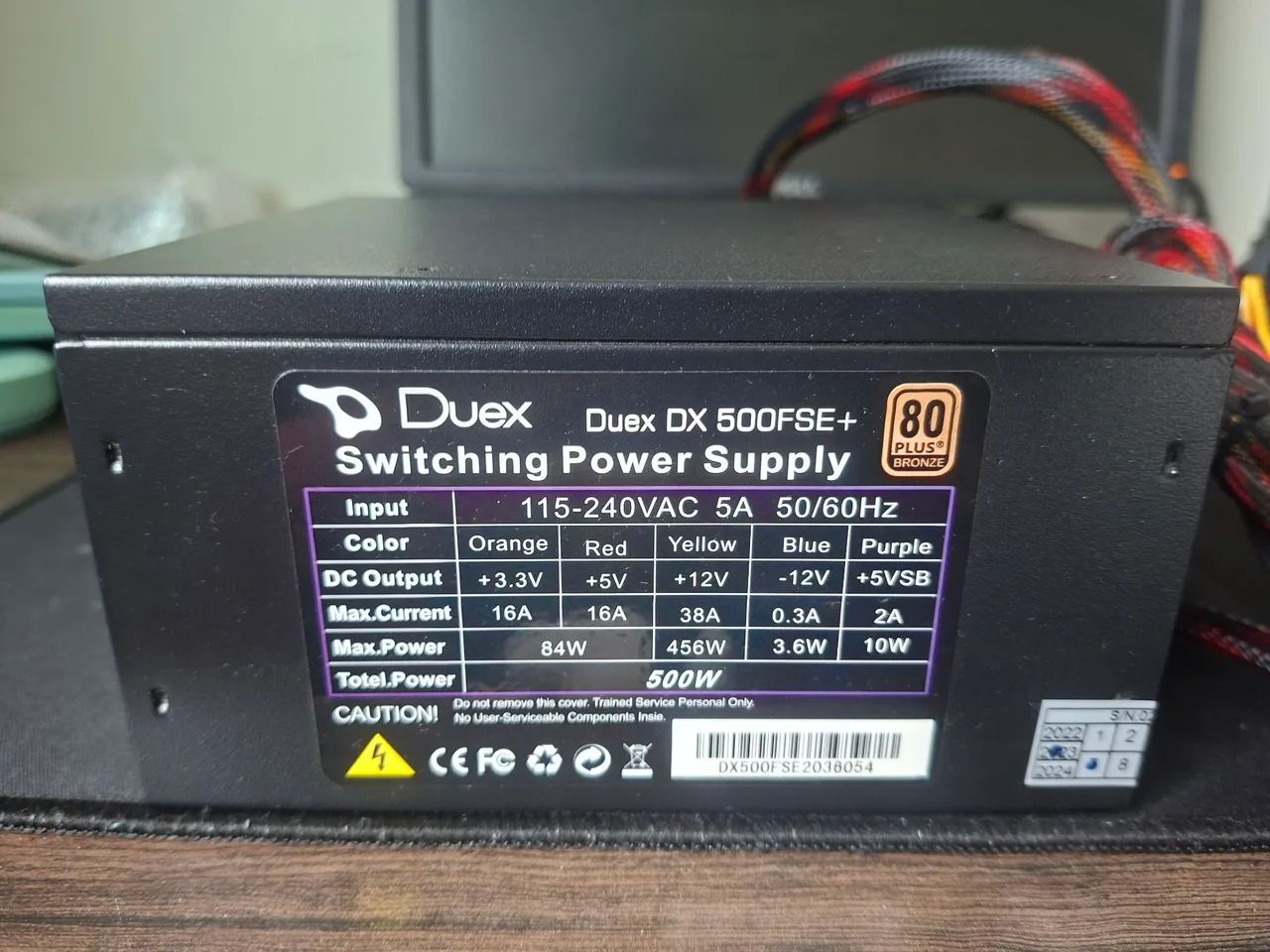 Fonte duex 500w 80plus bronze 