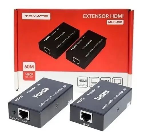 Extensor HDMI via Cabo de Rede até 60 Metros 