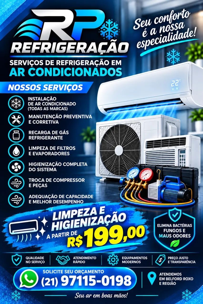 Instalação e Limpeza de Ar-Condicionado 