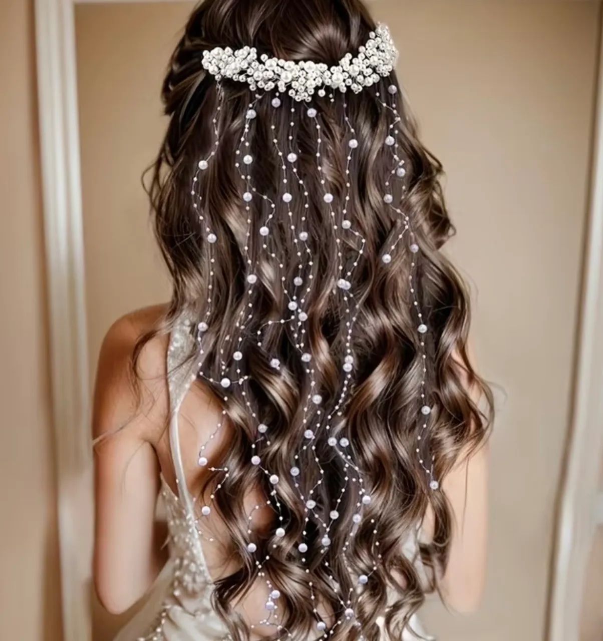 Acessório de cabelo de noiva 