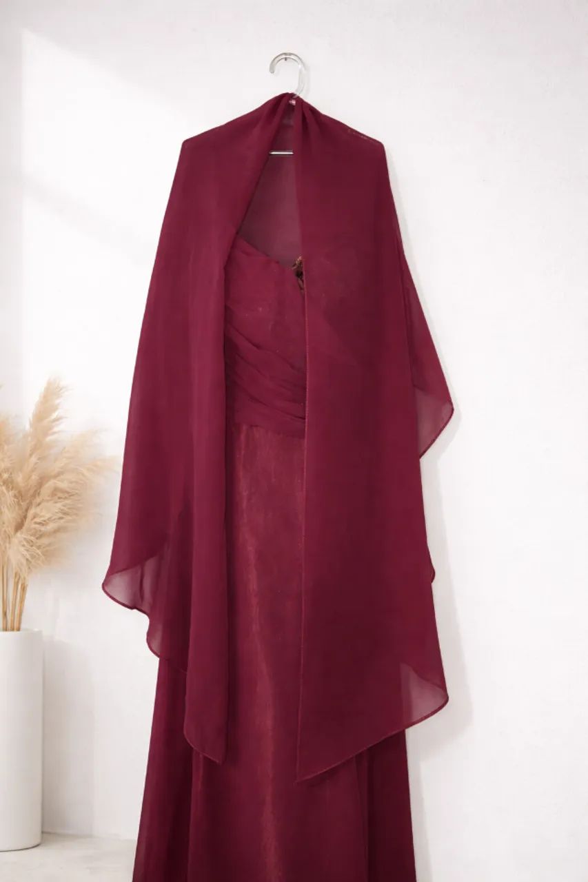 Vestido de festa, vinho - Foto 3