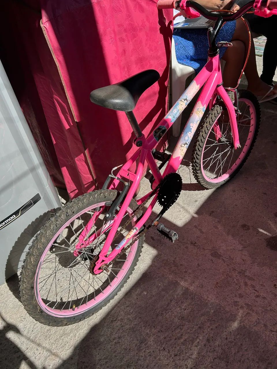 Bicicleta rosa infantil menina usada aro 20  - Foto 4