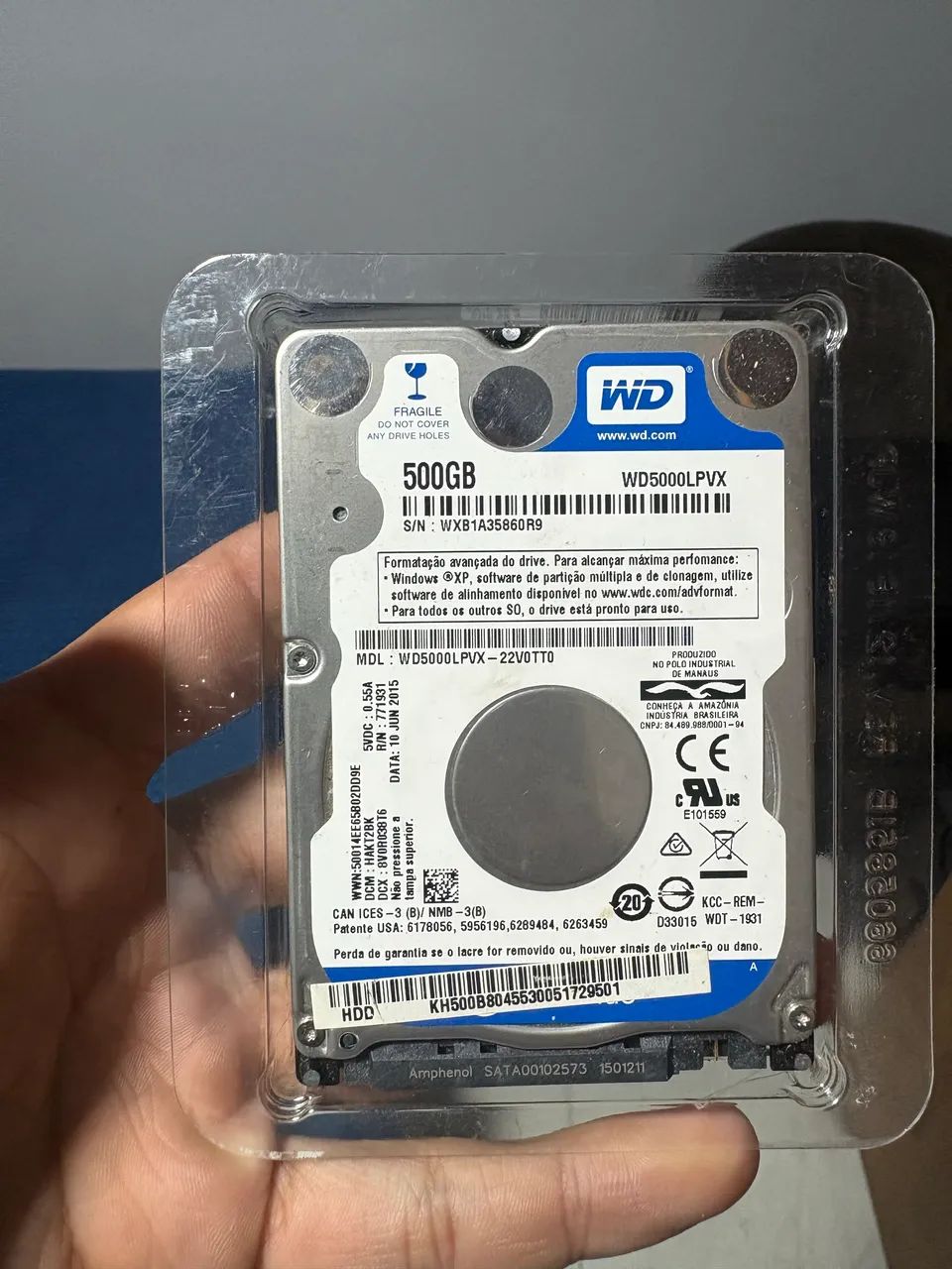 HD WD NOTEBOOK 500GB