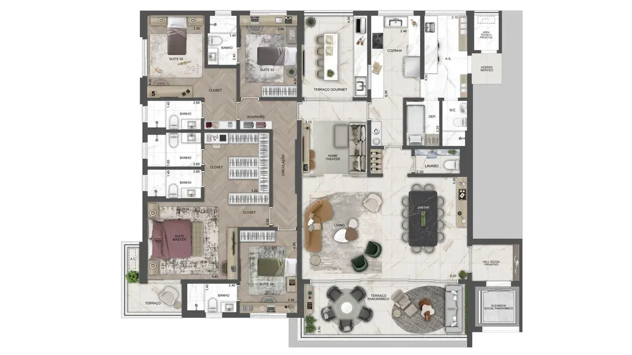 PLANTA 258m²