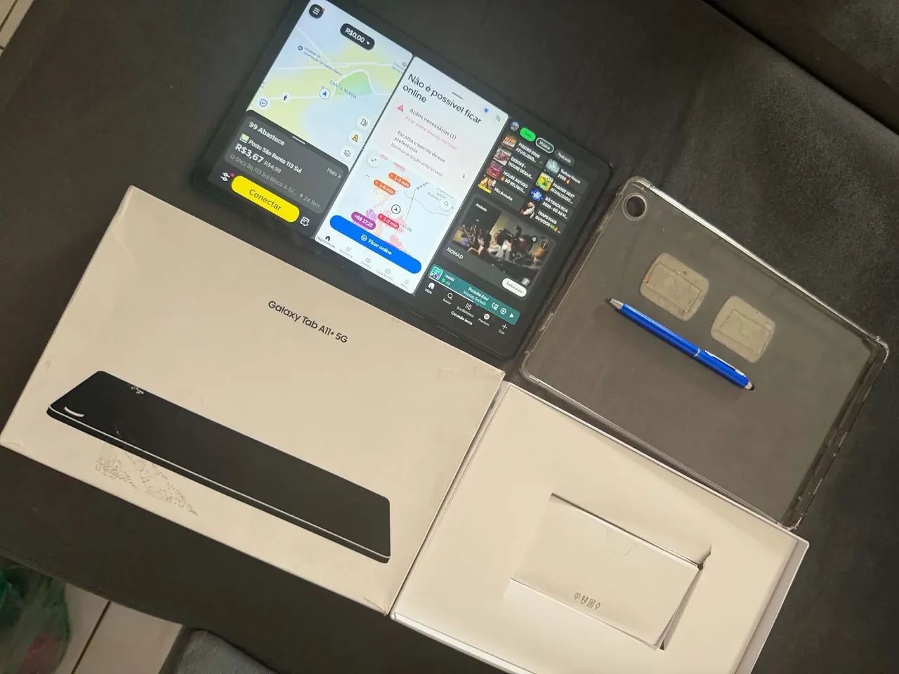 Tablet Samsung A11+ Novo (com caixa e nota) pega chip 5G - Foto 5