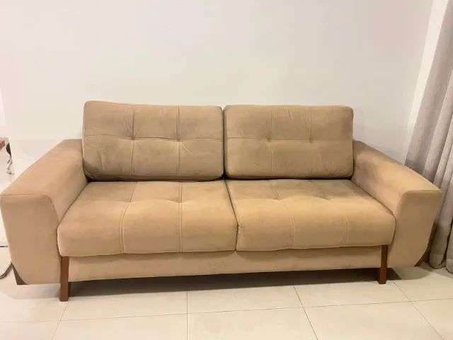 Sofá 2 lugares grande 2,15 m - confortável e conservado