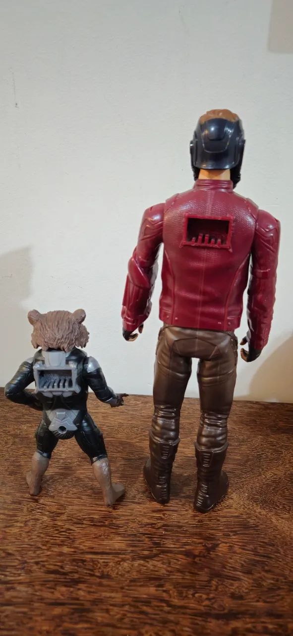 Lote Bonecos Marvel Hasbro - Star Lord E Rocket Raccoon - Foto 4