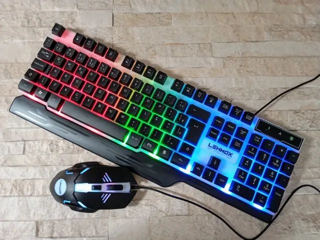 Kit Teclado e Mouse  Gamer Led Rgb Semi Mecânico - Foto 4