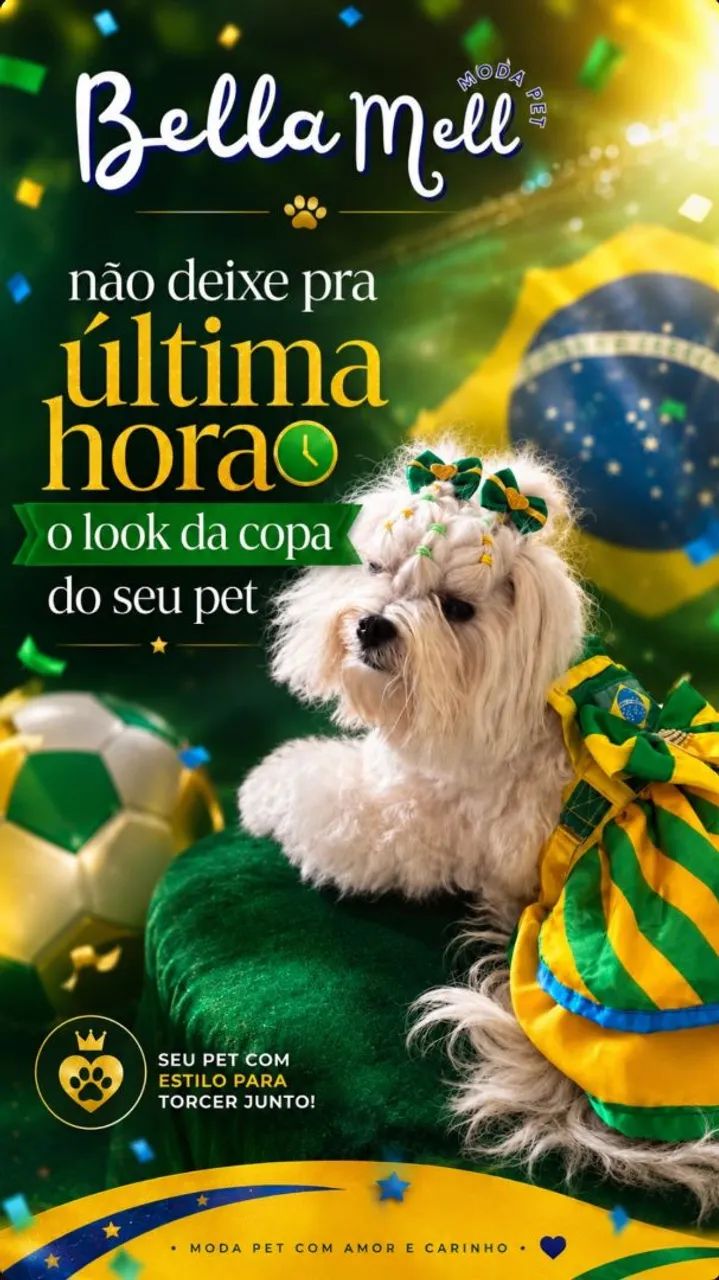 Roupa da copa para pet