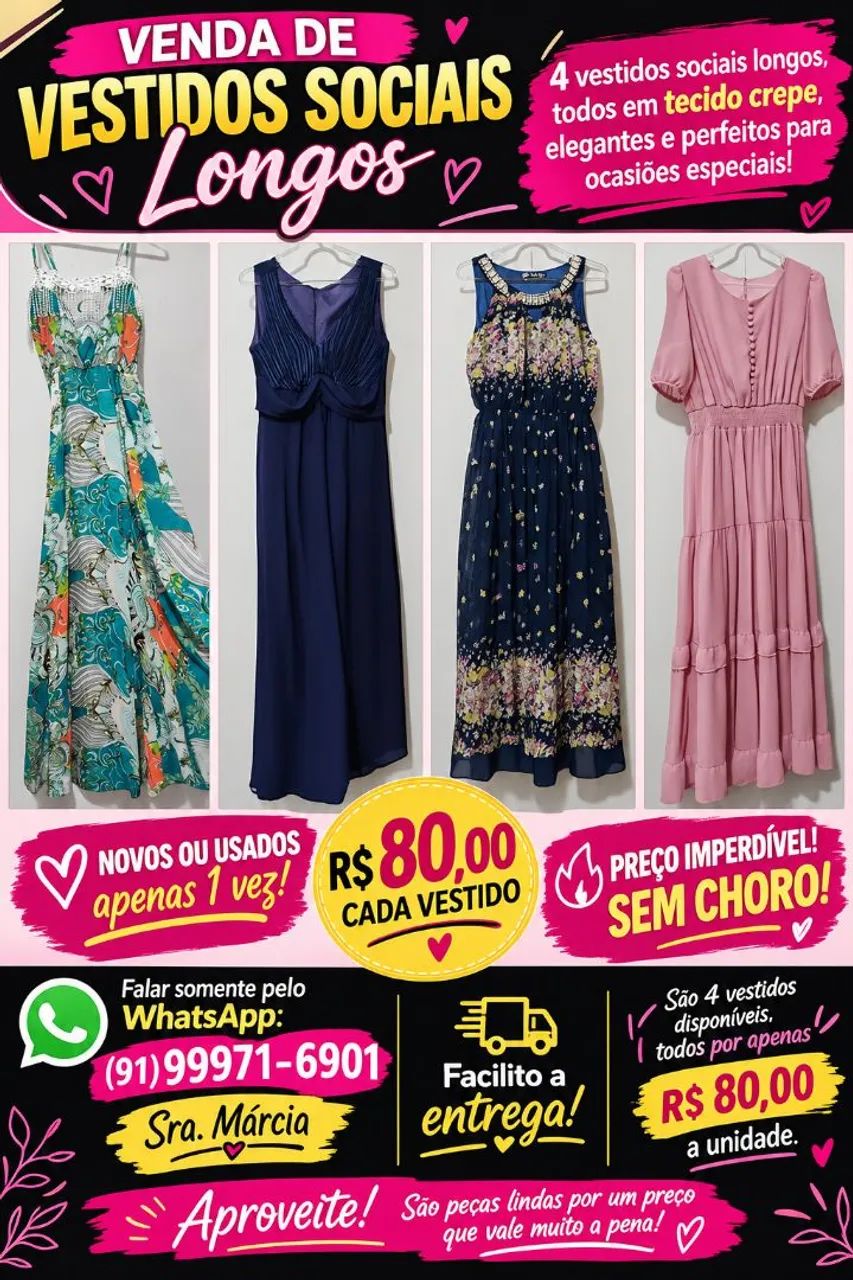 Vestidos Sociais Elegantes!!