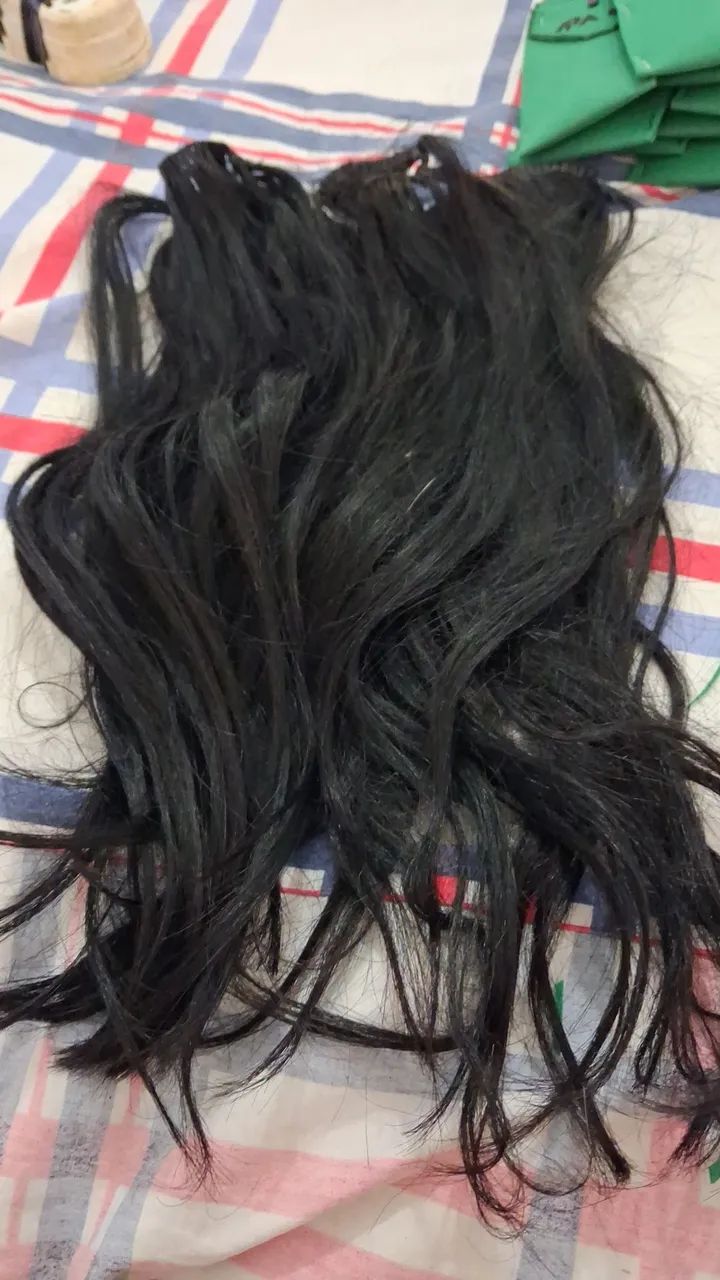 Cabelo humano 2 telas