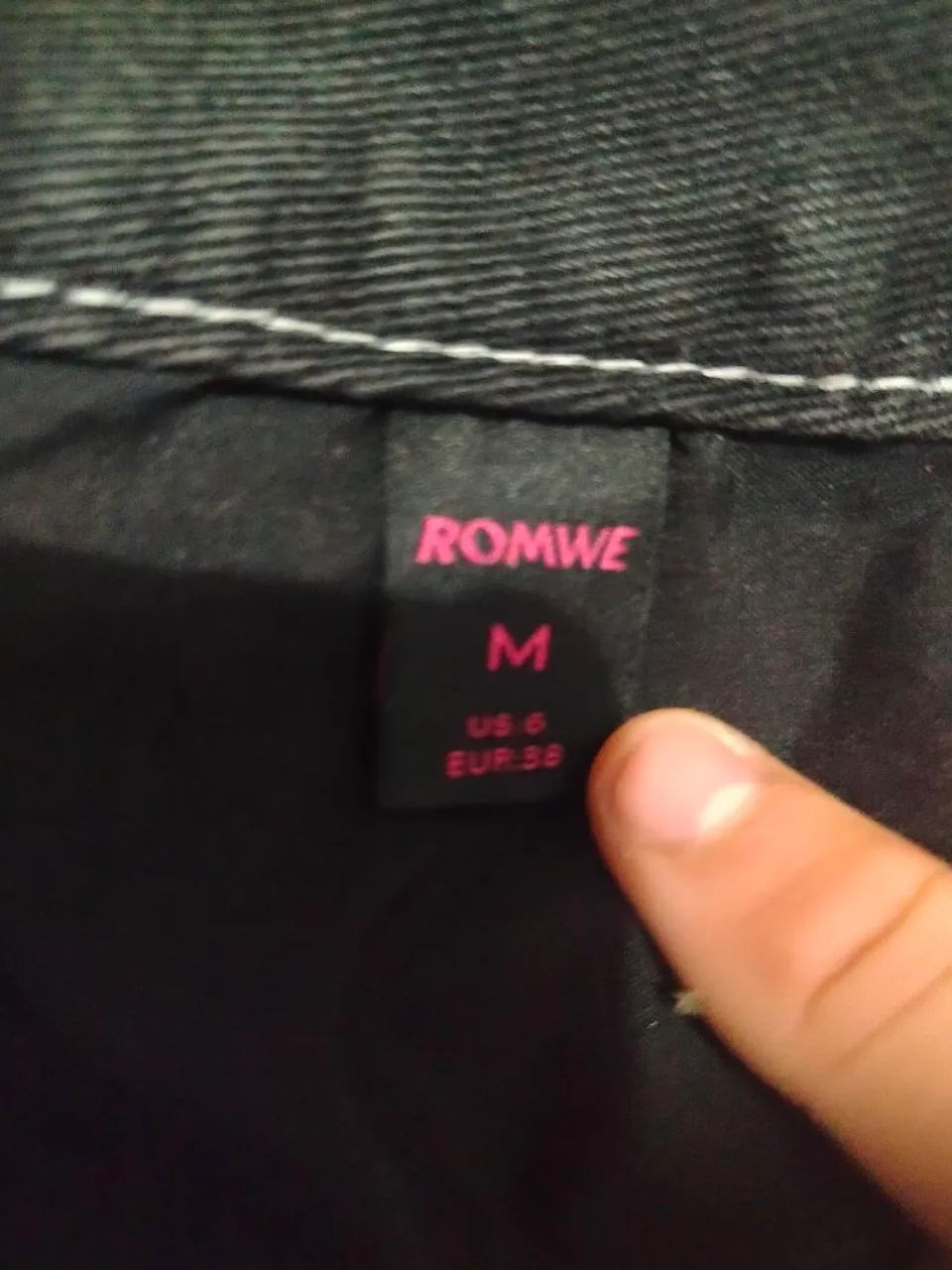 bermuda jeans romwe cinza - Foto 5
