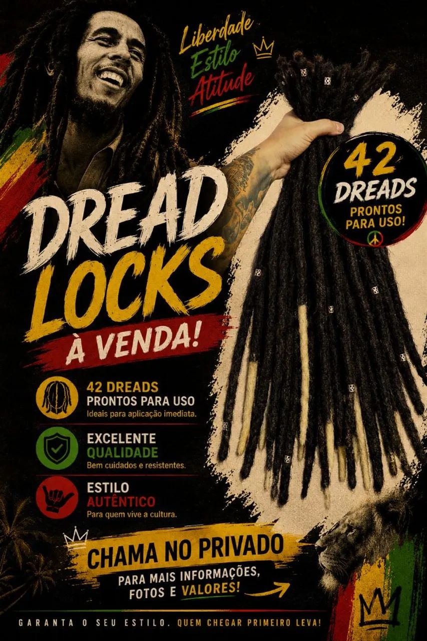 42 dreads looks (aceito ofertas). 