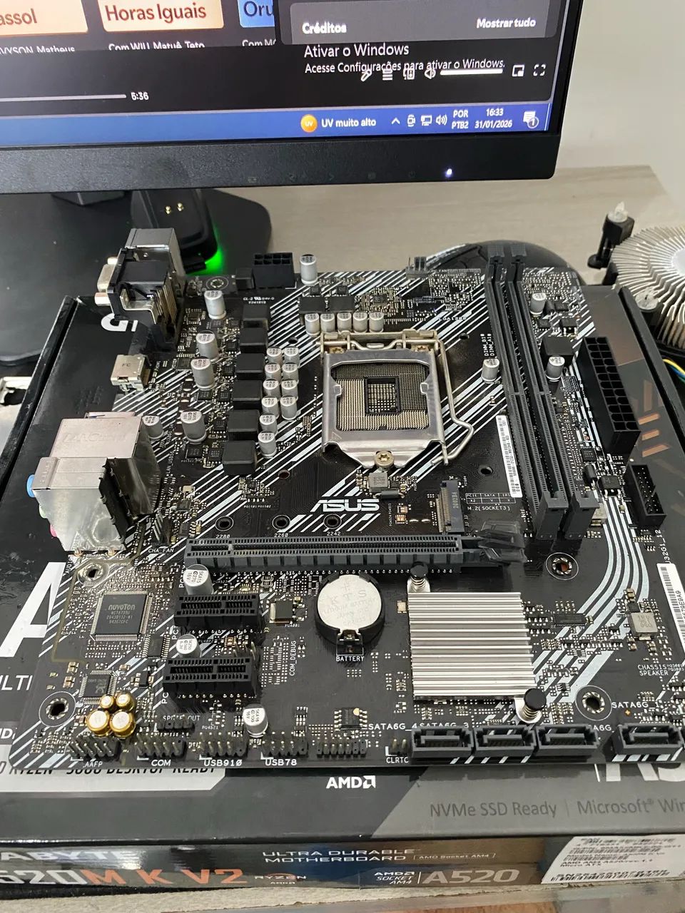 ? Combo Placa-Mãe + Processador - Funcionando Perfeito - Foto 4