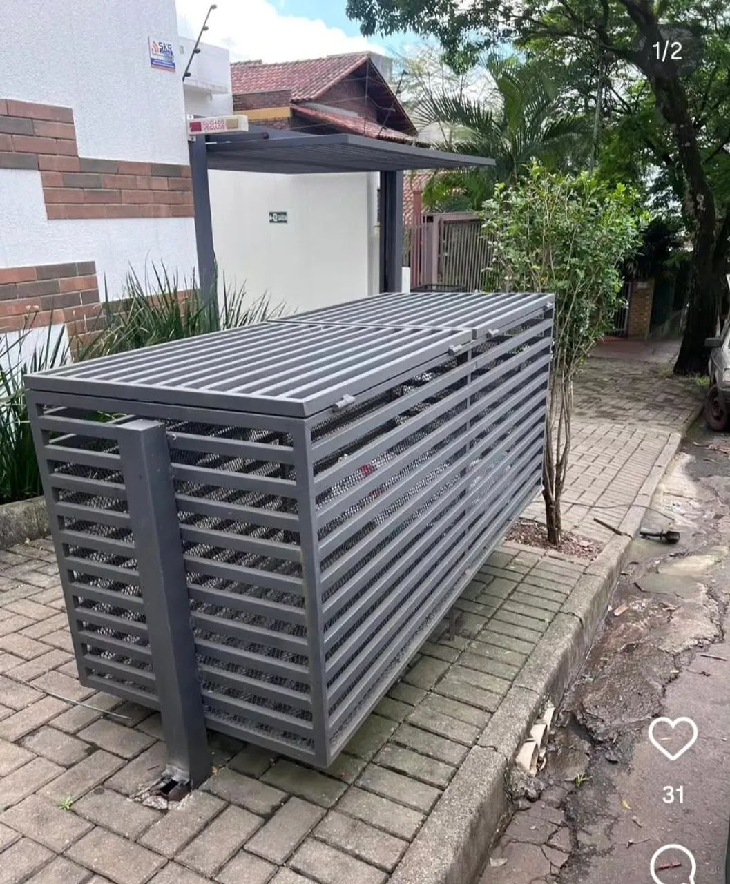 Lixeira grande capacidade 2800lts 